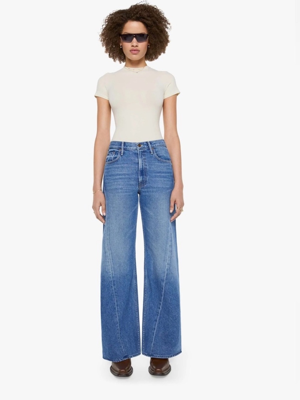 Mother SNACKS! The Lemon Twist Jeans
Wide Leg Rolling In The Dough Size 27